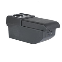 Boîte de rangement centrale en cuir pour voiture avec chargeur USB, accoudoir de console centrale pour accessoires Suzuki Jimny JB64 JB74