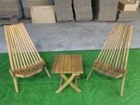 Chaise de pêche d'extérieur en bois d'acacia vietnamien de haute qualité/chaise de plage en bois de Camping