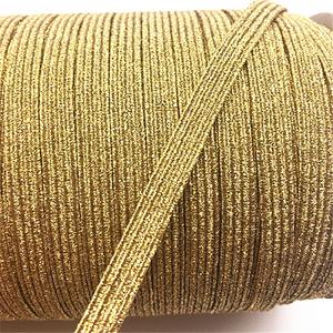 Cinta Elástica Plana de 1 cm con Purpurina, Color Metálico, Poliéster, Látex, Adorno Elástico para Adornos de Prendas, Accesorios para el Cabello DIY - Product Image 4