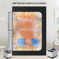 Aejstmun Sauna vapeur complet pour deux personnes à usage domestique, avec structure, thérapie thermique, écologique, alimenté par prise 220-240V/110V, pour la santé