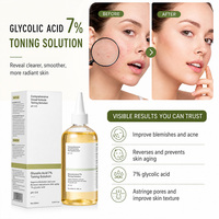 Tonique liquide exfoliant à l'acide glycolique et à la vitamine E pour le visage, éclaircissant, affinant la texture de la peau, hydratant, pour femmes, étiquette privée OEM