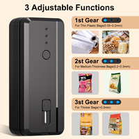 Scelleuse de sacs en plastique portable rechargeable 2-en-1 avec fonction de thermoscellage pour usage domestique et garage, pour une conservation prolongée des aliments