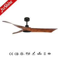 Ventilateur de plafond 1stshine ABS Blade Bathroom Sale, compatible Alexa et Google, ultra silencieux, design élégant, haute efficacité, sans lumière