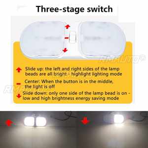 Lámpara de Lectura LED para Techo de Autocaravana, 12-24V, 126 LED, Iluminación Interior para Remolques y Campers, 1/2 Piezas - Product Image 5