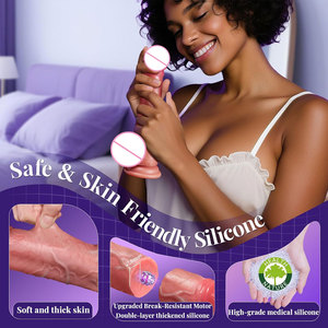 Vibratore Dildo a ventosa con spinta realistica per G Spot e stimolazione anale 9 velocità per adulti Sex Toy per uomini e donne e coppie - Product Image 6