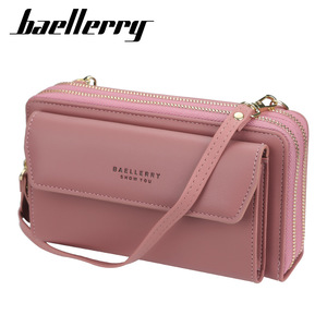 กระเป๋าโทรศัพท์สะพายข้างสำหรับผู้หญิง Baellerry สีชมพูอ่อน ปิดด้วยซิป ทรงสี่เหลี่ยมแนวนอน ใช้ได้ทุกวัน - Product Image 5