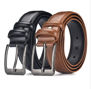 เข็มขัดหนัง PU แบบลำลองสำหรับผู้ชายปรับได้สำหรับธุรกิจปรับแต่งได้พร้อมหัวเข็มขัดแบบกลัด - Product Image 5