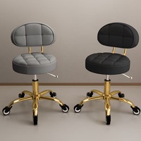 Mobilier de salon tabouret de beauté salon de coiffure chaise de salon de coiffure tabouret rond de levage rotatif poulie tabouret de salon