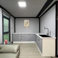 Maison préfabriquée écologique à bas prix pour l'Afrique, 1, 2 ou 3 chambres, structure en acier, salle de bain, toilettes, entrepôt, construction rapide