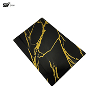 Panneau mural en PVC écologique effet marbre brillant UV, imperméable et ignifuge pour la décoration de villas et de chambres