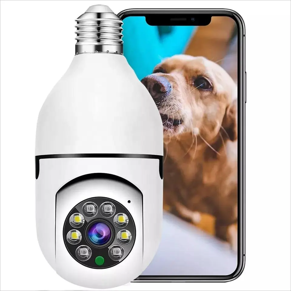 icsee 2MP 4MP WIFI PTZ E27 360 Degree Smart CCTV Wireless Camera Home Security Auto Tracking Light Bulb Camera