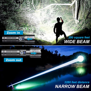ไฟฉายยุทธวิธี LED กำลังสูง 20W แสงเลเซอร์สีขาว ปรับซูมได้ ใช้พลังงานจากมือถือ ชาร์จซ้ำได้ เหมาะสำหรับกิจกรรมกลางแจ้ง - Product Image 5