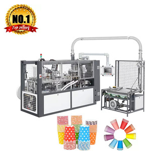 Linea di Produzione di Bicchieri di Carta ad Alta Velocità Controllata da PLC con Motore, 80 Pezzi/Min, Stampa e Punzonatura - Product Image 6