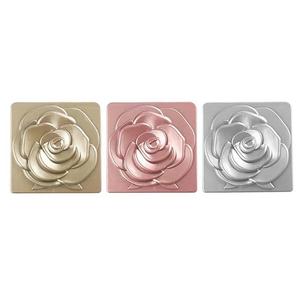 Mini vuông hoa hồng sắc nét gấp gương trang điểm cá nhân nhỏ gọn mỹ phẩm Máy tính để bàn đứng dễ dàng để thực hiện ABS Vanity gương - Product Image 2