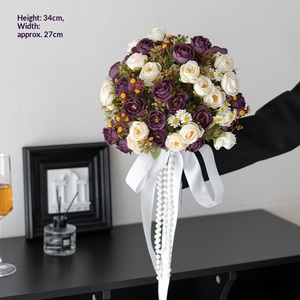 Ramo de Novia Estilo Ins Premium, Rosas Artificiales para Ceremonia de Boda, Compromiso, Sesión de Fotos, Decoración de Mesa - Product Image 6