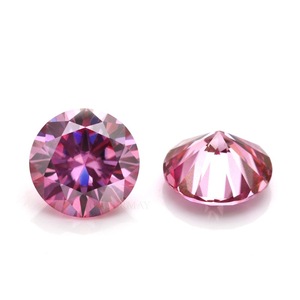 Cardime Jewelry Pink Moissanite Round Brilliant Cut Loose Stone For Jewelry Making Synthetic Lab Created Gemstone - Product Image 3