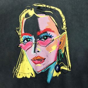 Camiseta de peso pesado con lavado ácido personalizada para mujer, camisetas con serigrafía, fabricantes de ropa personalizados - Product Image 2