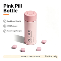 Boîte en étain ronde recyclable de qualité supérieure, résistante aux enfants, pour le stockage de médicaments et de pilules, emballage personnalisé, étui en étain pour cigarettes
