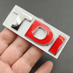 Emblema 3D in Metallo TDI, Badge per Griglia Frontale <span class=keywords><strong>Auto</strong></span>, Adesivo per <span class=keywords><strong>Volkswagen</strong></span> VW - Product Image 4