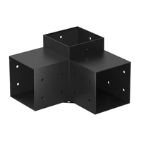 Support de toit pour pergola robuste 2x4 connecteur de faisceau de poteau support d'étagère triangulaire supports de montage de qualité 2 "x 4" poteaux en bois acier