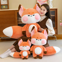 Mignon petit renard peluche poupée créative parodie jeter oreiller jouets en peluche animaux
