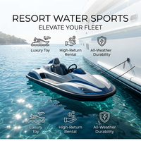 Jet-boat électrique personnalisable, écologique et luxueux, 15 kW, monoplace, avec volant, Sea Go Kart, scooter aquatique, bleu argenté