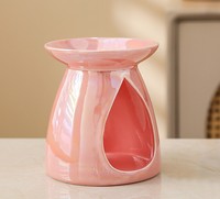 Brûleur diffuseur de cire parfumée en céramique de porcelaine pour huiles essentielles, bougies et encens, support pour bougie chauffe-plat, décoration pour la maison et la chambre