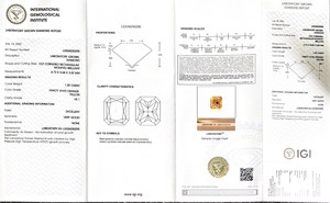 Месси ювелирные изделия сертификат иджи 1.2ct VS1 ярко-оранжевые желтые HPHT Lab выросшие бриллианты - Product Image 3