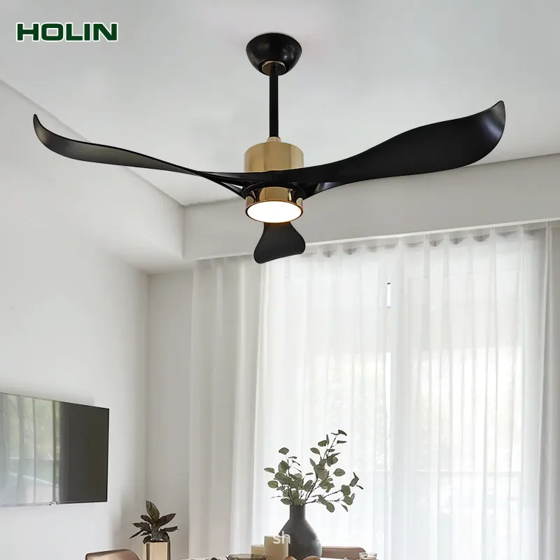 52 inch DC variable frequency modern fan light 3 ABS Blades Ceiling Fan with LED Light & Remote Control bldc ceiling fan