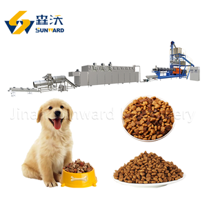 Ligne de production d'aliments pour chiens et animaux de compagnie entièrement automatique en acier inoxydable, extrudeuse avec moteur - Product Image 1