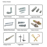Ancrage à vis fileté en zinc durable pour fixation en béton, connexion par tige filetée M6 M8