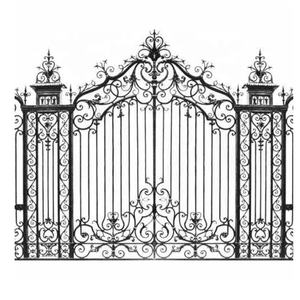 Villa <span class=keywords><strong>entrada</strong></span> ornamental doble oscilación puertas <span class=keywords><strong>de</strong></span> hierro principal puerta <span class=keywords><strong>de</strong></span> hierro forjado diseños - Product Image 4