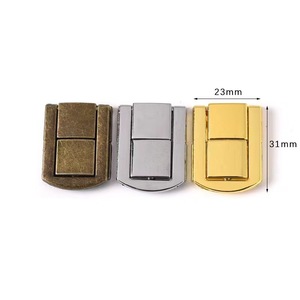 Cierres de aleación de zinc fundidos a presión, rectangulares, pequeños, medianos, grandes, dorados, para cajas de joyería, cajas de regalo, cajas de vino, fabricación de pulseras - Product Image 3