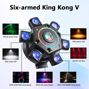 ไฟสปอตไลท์แบบเคลื่อนที่ 100W 6 หัว พร้อมรีโมทคอนโทรล ลวดลายสีสันสดใส ไฟแฟลช ไฟเลเซอร์ DMX สำหรับงานดีเจ ดิสโก้ <span class=keywords><strong>คาราโอเกะ</strong></span> ปาร์ตี้ - Product Image 3