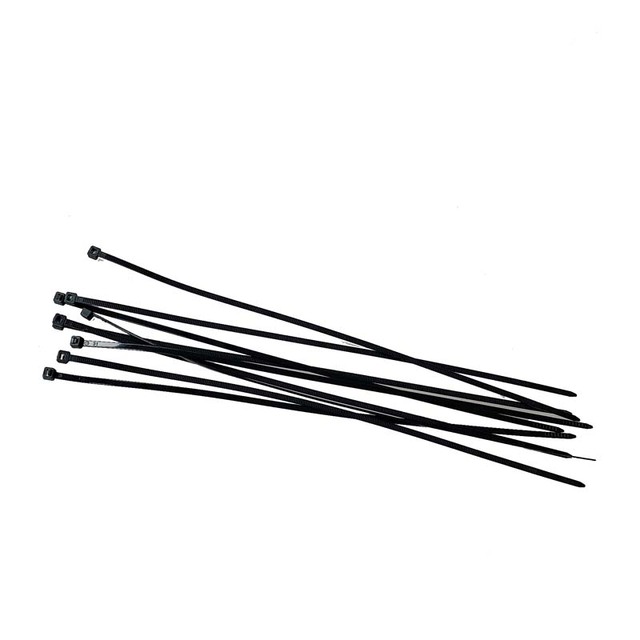 UV Black Intermediate 40 lb 8 Inch Custom Logo Self Locking Nylon 66 Cable Zip Tie