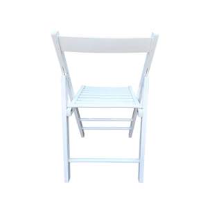 Silla Plegable Blanca de Madera Maciza, Diseño Minimalista, para Jardín, Sala de Estar o Exteriores - Product Image 5