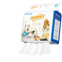 Blauwe hangende keukenreinigingsdoekjes papieren handdoekjes 200mm x 200mm van onbewerkte houtpulp