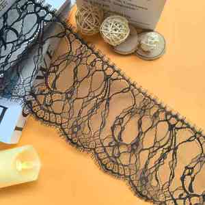 Passamaneria in pizzo di <span class=keywords><strong>nylon</strong></span> con ciglia in <span class=keywords><strong>tulle</strong></span>, larga 15 cm, stile francese sexy, per maniche, scollo, gonna e accessori per abiti e scarpe - Product Image 1