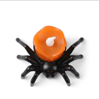 En gros, Décoration de fête d'Halloween pour maison hantée : Lumière LED araignée en plastique, Tête de bougie LED effet crâne ou effet bougie fondue, Bougie sans flamme à piles