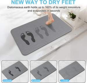 Alfombrilla de Baño de Piedra de Diatomita de Secado Rápido, Super Absorbente, Antideslizante y Natural para el Suelo del Baño, Fácil de Limpiar - Product Image 3