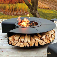 Table de barbecue de cour de poêle à feu de joie de cheminée de chauffage domestique personnalisable pour la vie de villa et d'appartement de style cour