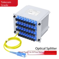 Divisor de Fibra Óptica PLC 1X2-1X16, Tipo Controlador Programable para Redes FTTH PON 4G WiFi en Exteriores, Longitud de Onda 190/1281310 Nm.