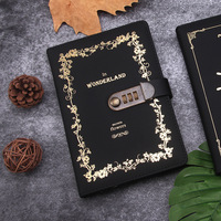 Carnet de notes A5 avec serrure, style européen rétro, journal créatif en similicuir, bloc-notes cadeau, 120 feuilles pour collection exclusive