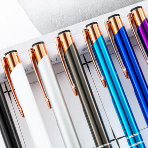 Bút bi cao cấp mạ vàng hồng bằng nhôm, in logo tùy chỉnh, quà tặng doanh nghiệp cao cấp, khuyến mãi, 1.0mm, dùng cho trường học và văn phòng - Product Image 3
