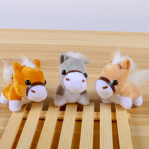 Kawaii Soft Stuffed Animal Wholesale Plush Horse Toys Mini Horse Keychain Promotional Cute Plush Horse Keychains Toys for Kids
