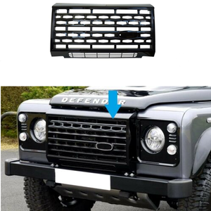 <span class=keywords><strong>Griglia</strong></span> Frontale in ABS per Auto, Copertura Mascherina Anteriore, <span class=keywords><strong>Griglia</strong></span> Radiatore Modificata per Land Rover Old Defender 90 110 - Product Image 1
