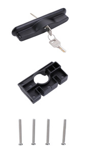 Zinco e alluminio Hardware porta scorrevole di alta qualità D forma maniglia con chiave per serrature e maniglie di vetro - Product Image 6