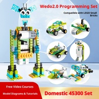 Robot de programmation Wedo2.0 en blocs de construction 45300 compatible pour l'éducation, alimenté par piles, en plastique, pour le dropshipping