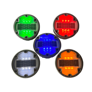 एल्यूमीनियम 150 मिमी सोलर रोड स्टड में 6 सफेद ढक्कन के साथ एलईडी लाइट कैट आंखों की रोशनी में 6 सफेद लिड्स - Product Image 1