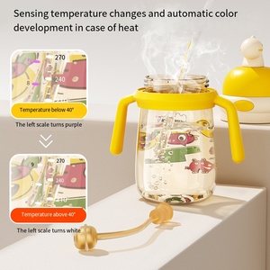 Taza Sippy anticaída a prueba de niños, silicona duradera y materiales PPSU para entrenamiento y alimentación de bebidas para bebés - Product Image 3